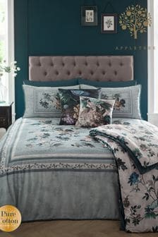 Appletree Blue Windsford 200 Thread Count Cotton Duvet Cover Set