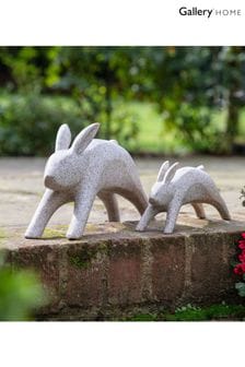 Gallery Home Grey Small Hopperty Hare Sculpture