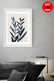 East End Prints Green Blue Plant  I by Dan Hobday