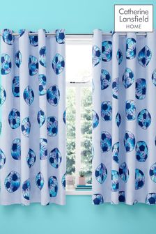 Catherine Lansfield Lilac Tie Dye Football Reversible Eyelet Curtains