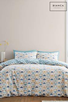 Bianca Blue Hans Retro Spot Cotton Duvet Cover Set