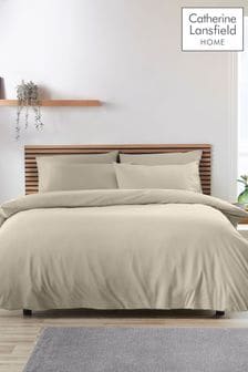 Catherine Lansfield Natural So Soft Easy Iron Duvet Cover Set
