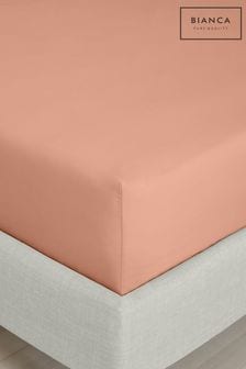 Bianca Clay 200 Thread Count Cotton Percale Deep Fitted Sheet