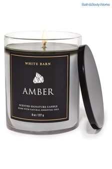 Bath & Body Works Amber Signature Single Wick Candle 8 oz / 227 g