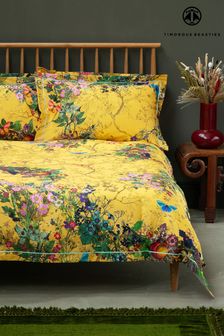 Timorous Beasties Yellow Bloomsbury Garden Pillow Cases