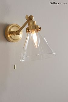Gallery Home Satin Brass Kamlon 1 Bulb Bathroom Wall Light