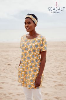 Seasalt Yellow Cornwall Ocean Gaze Tunic (N45685) | £43