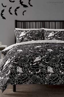 Copenhagen Home Black Death Doodle Duvet Cover & Pillowcase Set