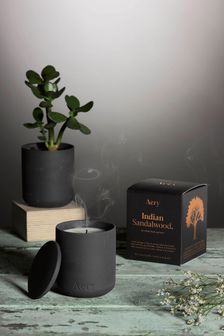Aery Black Indian Sandalwood 280g Ceramic Candle