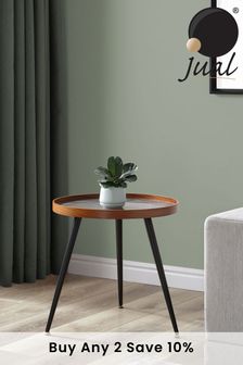 Jual Black Siena Marble Effect Lamp Table