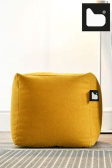 Extreme Lounging Mustard B Box Brushed Faux Suede Cube Bean Bag