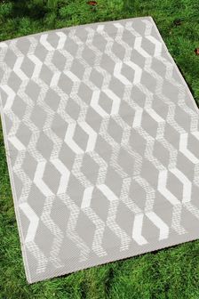 Fusion Grey Rico Outdoor UV Resistant Outdoor Rug