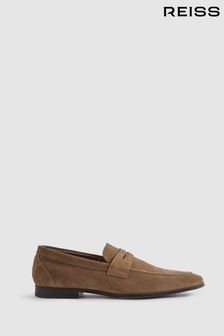 Reiss Bray Suede Suede Slip On Loafers