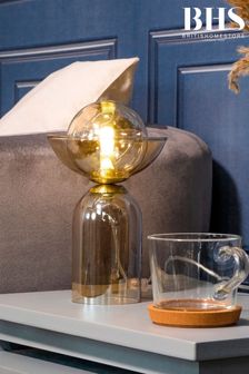 BHS Clear Birch Glass Table Lamp