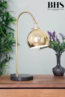 BHS Brass Benson Arched Table Lamp