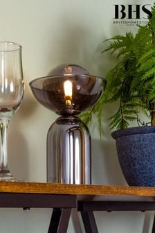 BHS Smoke Birch Glass Table Lamp