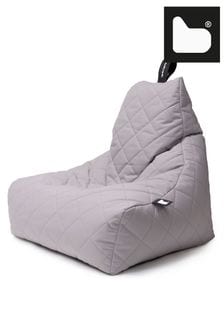 Extreme Lounging Silver Grey Mighty Quilted Bean B Bag