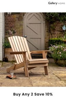 Gallery Home Natural Watson Garden Lounge Chair with Footstool