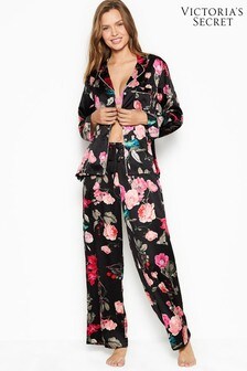 Nightwear Floral Black Pyjamas 