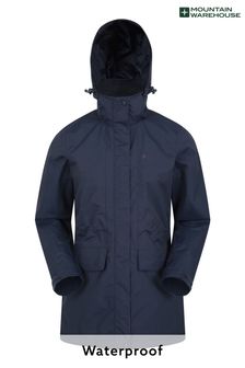 Mountain Warehouse Glacial Womens Long Waterproof Jacket with Detachable Hood