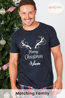 Personalised Mens Matching Family Christmas Pyjamas by Dollymix (P28747) | £30