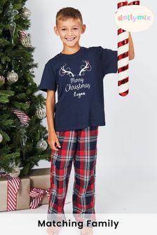 Personalised Kids Matching Family Christmas Pyjamas by Dollymix (P28750) | £28