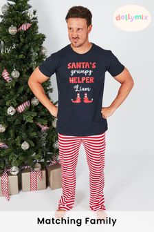 Personalised Mens Matching Family Christmas Pyjamas by Dollymix (P28773) | £30