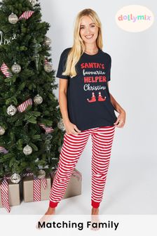 Personalised Womens Matching Family Christmas Pyjamas by Dollymix (P28774) | £30