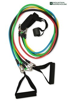Mountain Warehouse Home Gym Resistance Bands Set with Door Anchor (P30944) | £24