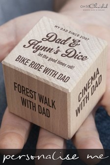 Personalised Fun Wooden Dad Dice by Oh So Cherished