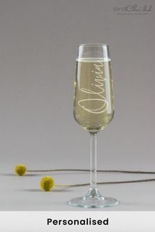 Personalised Champagne Glass by Oh So Cherished