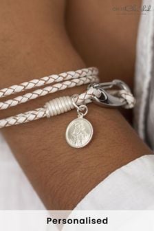 Personalised Saint Christopher Wristband by Oh So Cherished