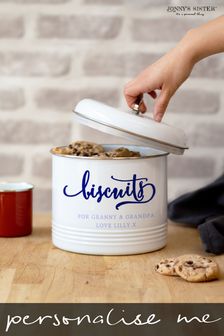 Personalised Airtight Biscuit Barrel by Jonny's Sister (P35430) | £38