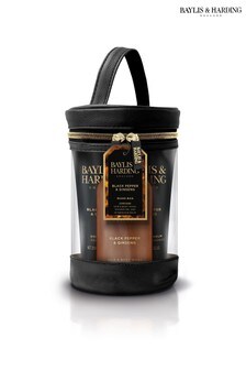 Baylis & Harding Signature Men's Black Pepper & Ginseng Drum Wash Bag Set