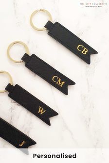 Personalised Leather Keyring by Gift Collective