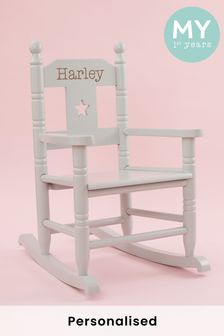 Personalised Grey Star Children's Rocking Chair by My 1st Years