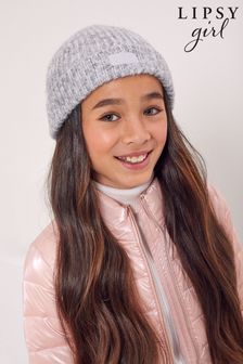 Lipsy Grey Cosy Ribbed Beanie Hat (Older) (P38539) | £5 - £7