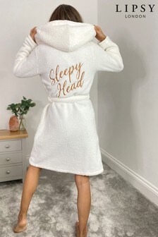 Lipsy Cosy Borg Dressing Gown