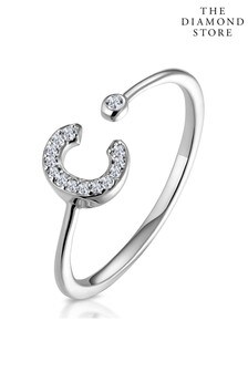 The Diamond Store Lab Diamond Initial C Ring 0.07ct Set in 925 Silver