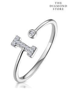 The Diamond Store Lab Diamond Initial I Ring 0.07ct Set in 925 Silver