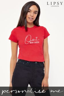 Personalised Lipsy Oui Mon Cheri French Slogan Womens T-Shirt by Instajunction