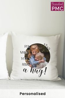 Personalised Hug Photo Upload Cushion by PMC (P40684) | £20