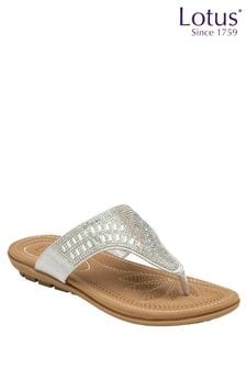 Lotus Footwear Silver Toe Thong Sandal (P40834) | £40