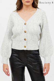 Society 8 Pointelle Slouchy Cardigan