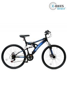 E-Bikes Direct BlackBlue Junior Basis 1 Full Suspension Mountain Bike - 26 inch Wheel - 18 Speed (P43034) | £229
