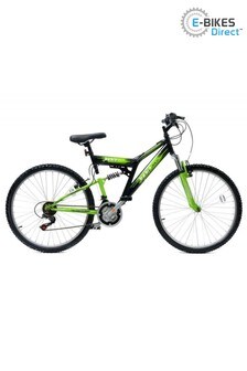 E-Bikes Direct BlackGreen Basis 2 Full Suspension Mountain Bike - 26 Inch Wheel - 18 Speed (P43035) | £200