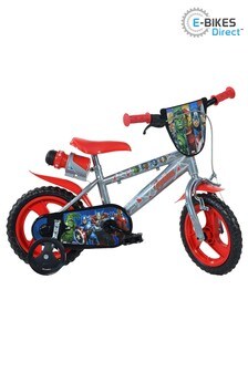 E-Bikes Direct GreyRed E-Bikes Direct GreyRed Dino Marvel Avengers Kids Bike with Stabilisers - 12 inch Wheel (P43061) | £110