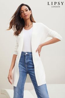 Lipsy Knitted Pleated Ribbed Cardigan