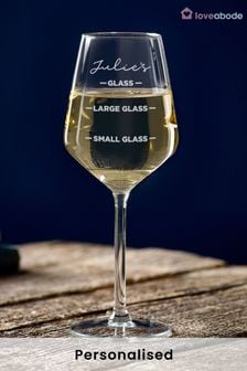 Personalised Wine Glass by Loveabode