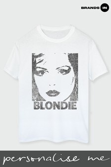 Brands In White Blondie Face Women White Boyfriend Fit T-Shirt (P44286) | £21
